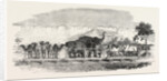 Railway from Calcutta to Delhi: Baggage Train Passing the Fortress of Rhotas, India by Anonymous