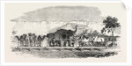 Railway from Calcutta to Delhi: Baggage Train Passing the Fortress of Rhotas, India by Anonymous