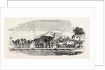 Railway from Calcutta to Delhi: Baggage Train Passing the Fortress of Rhotas, India by Anonymous