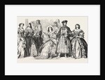 Costumes Worn by the Countess of Strathmore, Lady Adeliza Fitzalan Howard, Mrs. Daniell, Baron Brunnow, Baroness Brunnow by Anonymous