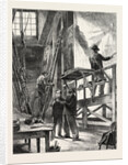 A Scene Painter's Studio: Preparing for Christmas, Sketched at the Haymarket Theatre, London by Anonymous
