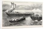 The Russian Expedition to Khiva: Passing the River Amu Darya by Russian Troops by Anonymous