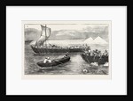 The Russian Expedition to Khiva: Passing the River Amu Darya by Russian Troops by Anonymous