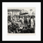 The Ashantee War, Reading the Queen's Letter at the Palaver of Kings at Accra, Ghana: Attah, King of Akim, and the Gordon Setter by Anonymous