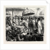 The Ashantee War, Reading the Queen's Letter at the Palaver of Kings at Accra, Ghana: Attah, King of Akim, and the Gordon Setter by Anonymous