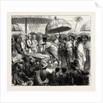 The Ashantee War, Reading the Queen's Letter at the Palaver of Kings at Accra, Ghana: Attah, King of Akim, and the Gordon Setter by Anonymous