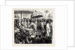 The Ashantee War, Reading the Queen's Letter at the Palaver of Kings at Accra, Ghana: Attah, King of Akim, and the Gordon Setter by Anonymous