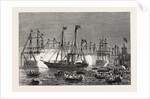 The Naval Review at Spithead: The Shah in the Royal Yacht Victoria and Albert Inspecting the Fleet by Anonymous