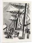 The Livingstone Expedition in Africa: H.M.S. Lynx, Sent for the Relief of the Expedition, Taking in Sail During a Squall by Anonymous