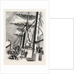 The Livingstone Expedition in Africa: H.M.S. Lynx, Sent for the Relief of the Expedition, Taking in Sail During a Squall by Anonymous