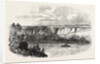 Farina, with a Man on His Back, Crossing the Niagara on a Tightrope, Seen from Clifton House Balcony, August 29, 1860 by Anonymous