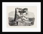 Destruction of the Martello Tower, Eastbourne, Sussex, by Sir W. Armstrong's Guns, at a Distance of 1032 Yards by Anonymous