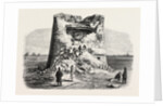 Destruction of the Martello Tower, Eastbourne, Sussex, by Sir W. Armstrong's Guns, at a Distance of 1032 Yards by Anonymous