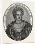 Portrait of Queen Anne Composed Entirely of Minute Writing by Anonymous
