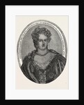 Portrait of Queen Anne Composed Entirely of Minute Writing by Anonymous