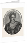 Portrait of Queen Anne Composed Entirely of Minute Writing by Anonymous
