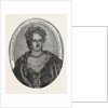 Portrait of Queen Anne Composed Entirely of Minute Writing by Anonymous