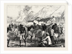 The Famine in Bengal: Loading Grain Carts Near Calcutta by Anonymous