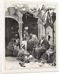 A Barber's Shop at Cairo: Discussing the Situation, Egypt by Anonymous