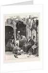 A Barber's Shop at Cairo: Discussing the Situation, Egypt by Anonymous