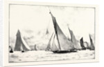 The First Race of the Royal Thames Yacht Club: The Iverna, Meteor and Maid Marian Running Home by Anonymous