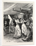 A Visit of the Channel Squadron to Cadiz: Two Spanish Ladies Dancing the Sevillana at an at Home on Board Ship, Spain by Anonymous