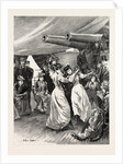A Visit of the Channel Squadron to Cadiz: Two Spanish Ladies Dancing the Sevillana at an at Home on Board Ship, Spain by Anonymous