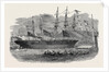 Launch of a War-Steamer at Limehouse Dockyard. by Anonymous