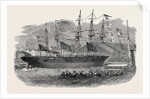 Launch of a War-Steamer at Limehouse Dockyard. by Anonymous