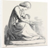 The Mother's Prayer. (Sculpture), Exhibition of the Royal Academy by Anonymous