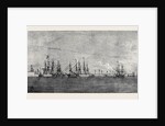 The Russian Navy at Cronstadt, Sketched from the Paddle Box of H.M.S. Merlin by Anonymous