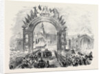 The Queen's Visit to Paris: The Arrival of Her Majesty at the Railway Station, Boulogne. by Anonymous