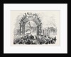 The Queen's Visit to Paris: The Arrival of Her Majesty at the Railway Station, Boulogne. by Anonymous