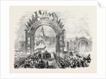 The Queen's Visit to Paris: The Arrival of Her Majesty at the Railway Station, Boulogne. by Anonymous