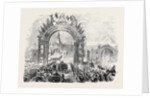 The Queen's Visit to Paris: The Arrival of Her Majesty at the Railway Station, Boulogne. by Anonymous