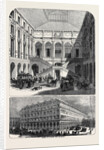 The Hotel Du Louvre; Hotel Du Louvre, Rue De Rivoli, Interieur De La Cour by Anonymous