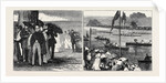 Henley Regatta; Left: The Henley Shower, Right: View of the Course from the Lawn by Anonymous