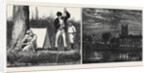 Henley Regatta; Left: Fishing for Our Last Bit of Soap, Right: The Finish by Anonymous