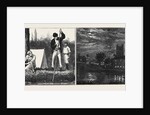 Henley Regatta; Left: Fishing for Our Last Bit of Soap, Right: The Finish by Anonymous