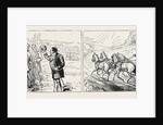 Left: The Old Bore Who Always Appears at Luncheon Time, Right: Home on Cousin Tom's Coach; Goodwood Races, a Ladies' Day, August 8, 1874 by Anonymous