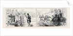 Left: The Old Bore Who Always Appears at Luncheon Time, Right: Home on Cousin Tom's Coach; Goodwood Races, a Ladies' Day, August 8, 1874 by Anonymous