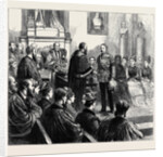 Presentation of a Sword to Sir Garnet Wolsely by the City Corporation: The Ceremony at the Guildhall, October 31, 1874 by Anonymous