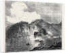 View of Great Crater, Vulcano, from the Sea, with Residence and Works by Anonymous