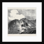 View of Great Crater, Vulcano, from the Sea, with Residence and Works by Anonymous