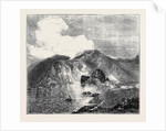 View of Great Crater, Vulcano, from the Sea, with Residence and Works by Anonymous