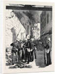 The Burning of Alexandria: British Marines Arresting Arab Looters at the Custom House Gate, Egypt by Anonymous