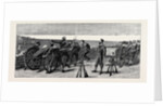 Placing a Gatling Gun in Fort Royal, Port Said, to Command the Approach from the Arab Town by Anonymous