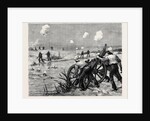 The Fight at Kassassin, September 9, Lieutenant Stanhope and Two Men of the King's Rifles Drowning One of the Enemy's Guns by Anonymous