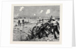 The Fight at Kassassin, September 9, Lieutenant Stanhope and Two Men of the King's Rifles Drowning One of the Enemy's Guns by Anonymous