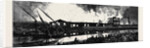 The War in Egypt, the Occupation of Cairo: The Explosion at the Cairo Railway Station, View from the Opposite Side of the Canal by Anonymous